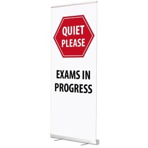 'Exams in progress' safety sign